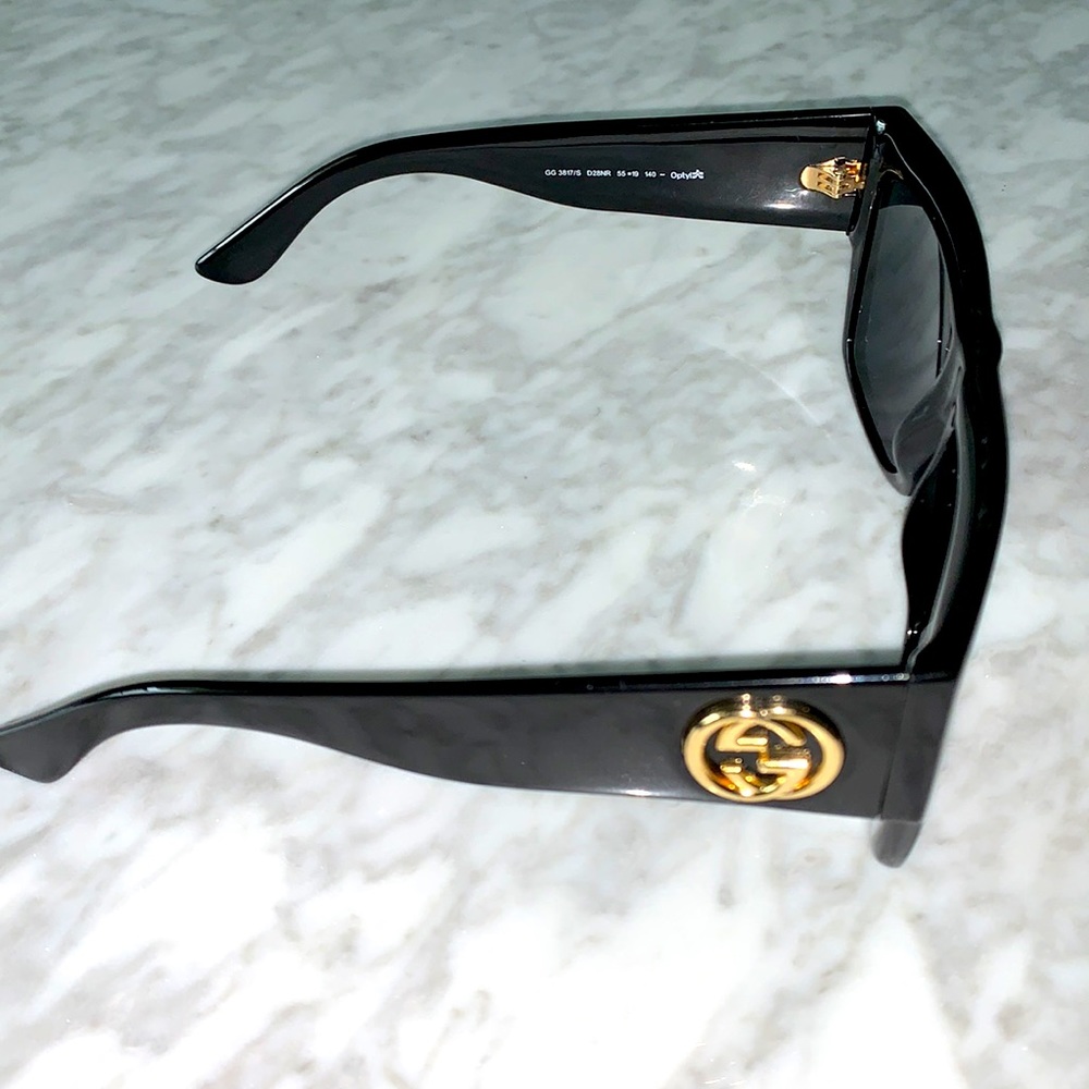 GUCCI ‘GG’ logo square sunglasses oversized - Picture 4 of 10